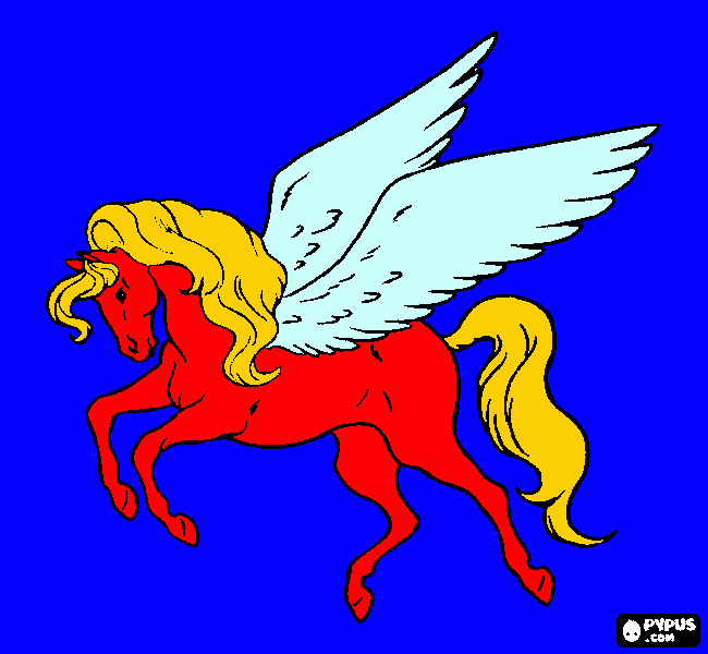 cavallo volante  da colorare