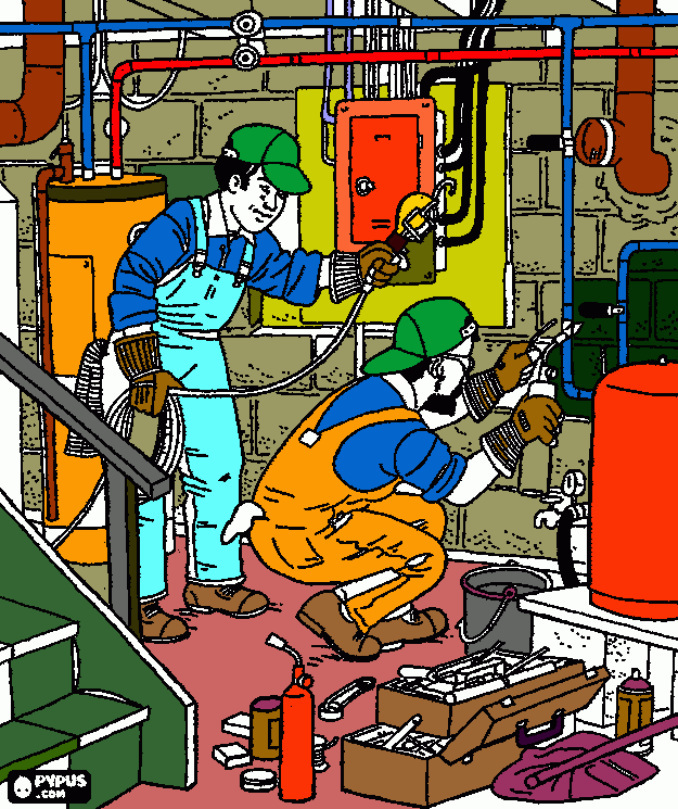 centrale termica da colorare