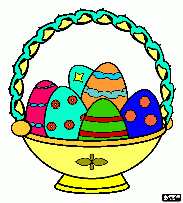 CESTINO PASQUALE da colorare