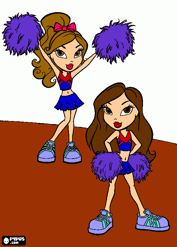 cheerleaders da colorare