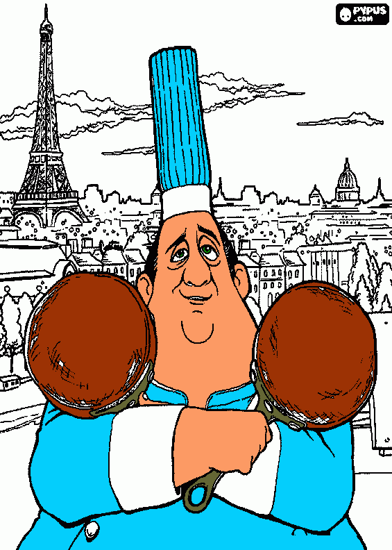 CHEF GUSTEAU da colorare