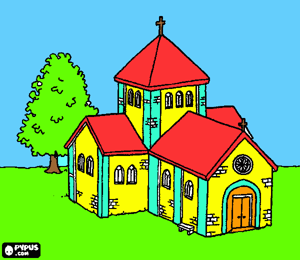 chiesa da colorare