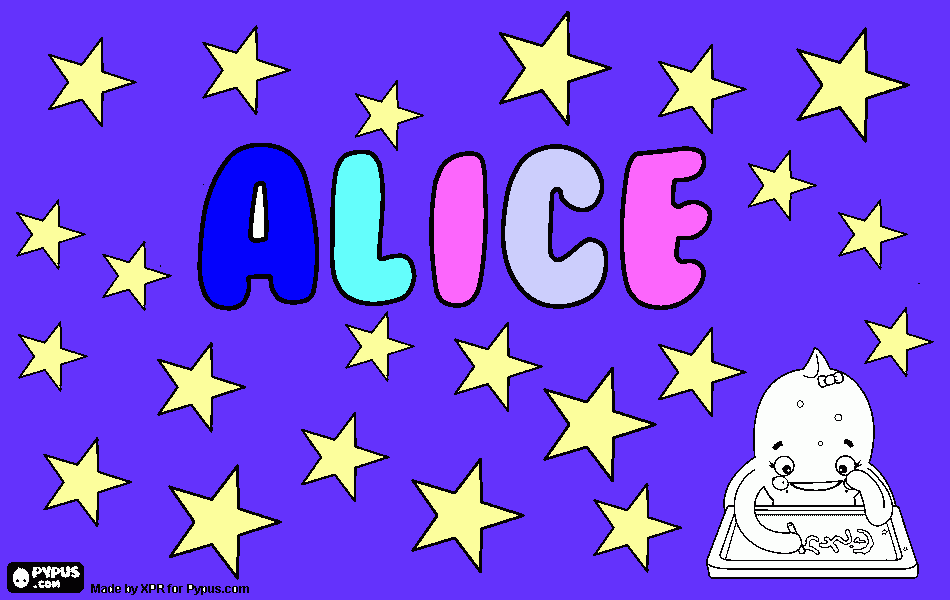 ciao da Ali da colorare
