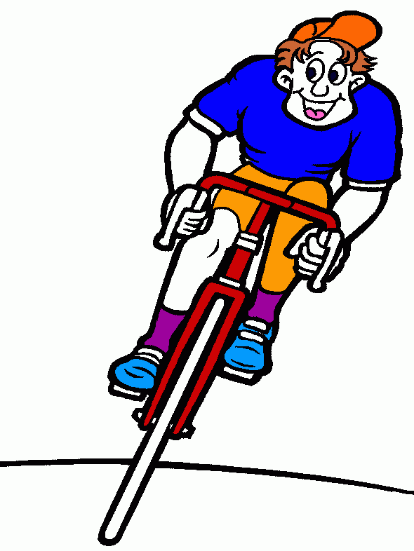ciclista da colorare
