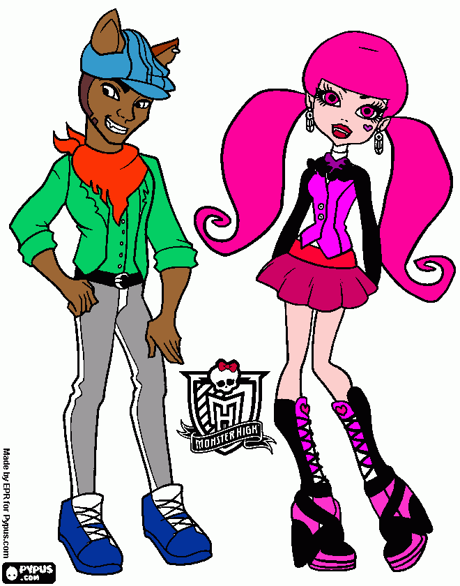 clod e traculaura ciao sono chiara e mi piacciono tantissimo le moster high da colorare