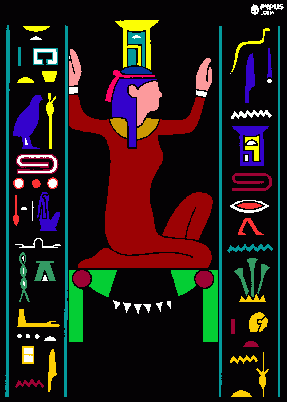 colorare disegno egiziano da colorare