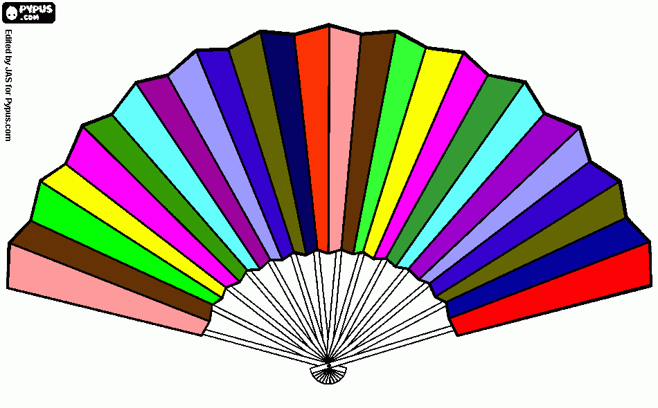colorful fan da colorare