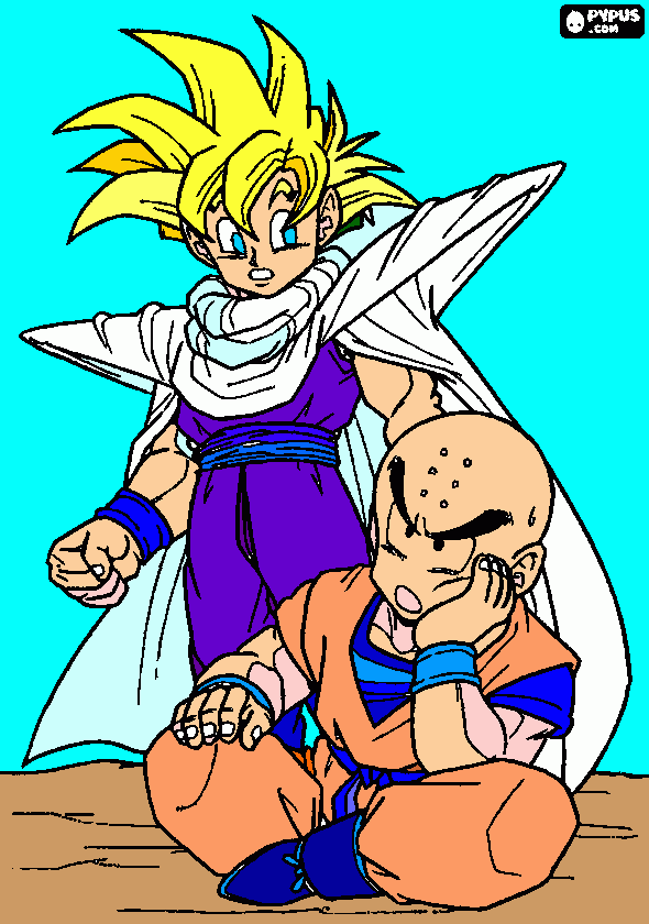 crilin e gohan da colorare