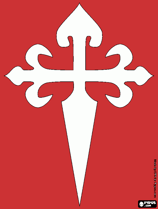 croce di San Giacomo da colorare