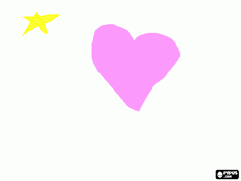 cuore stella da colorare