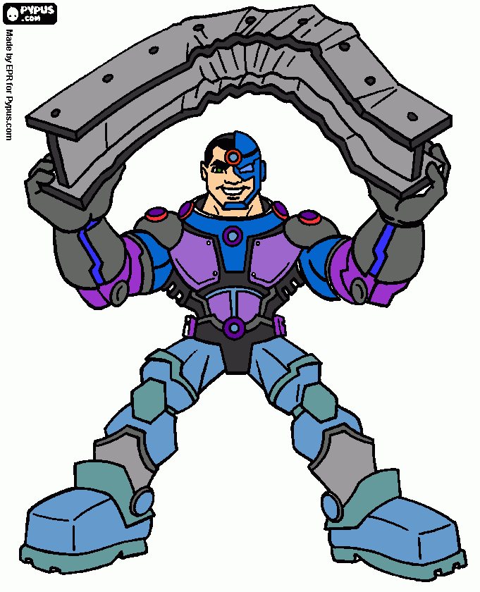 Cyborg da colorare