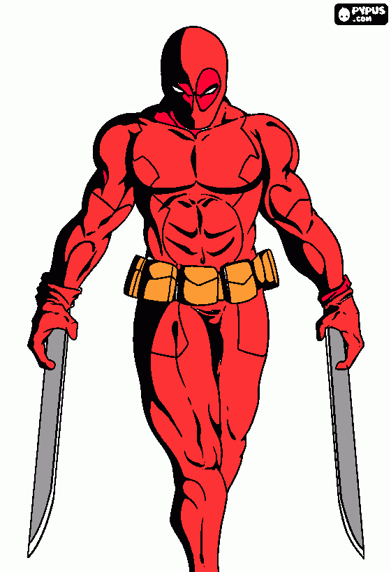 deadpool da colorare