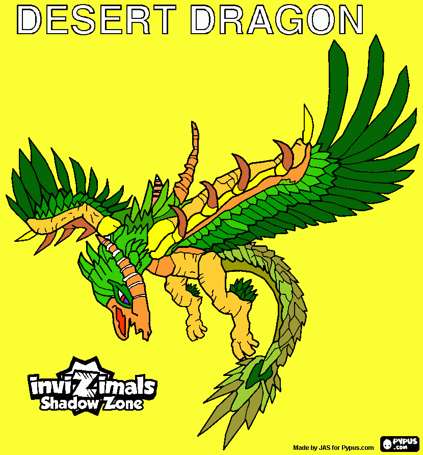 desert dragon da colorare