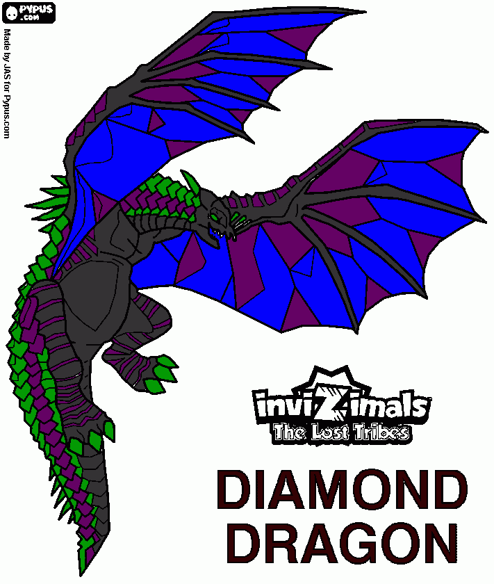diamond dragon da colorare