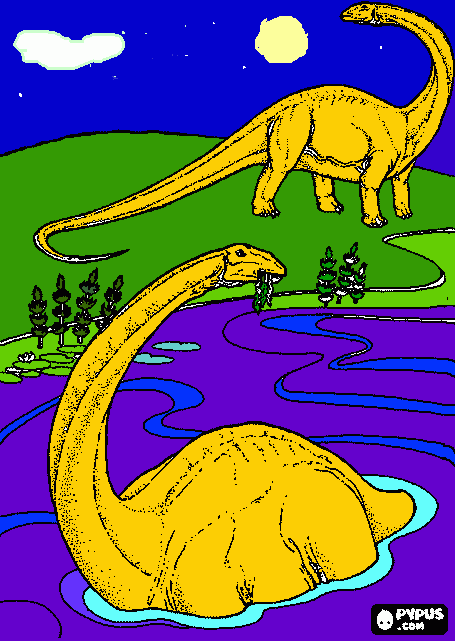dinosauri branchiosauri da colorare