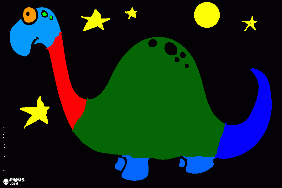 Dinosauro disegnato da Matteo da colorare