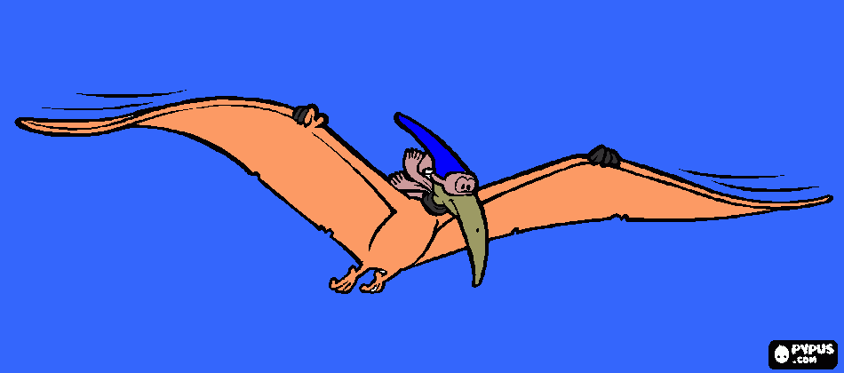 dinosauro volante da colorare