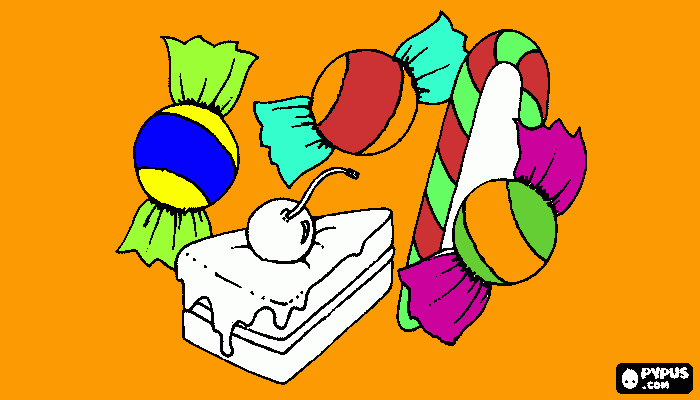 disegni caramelle da colorare