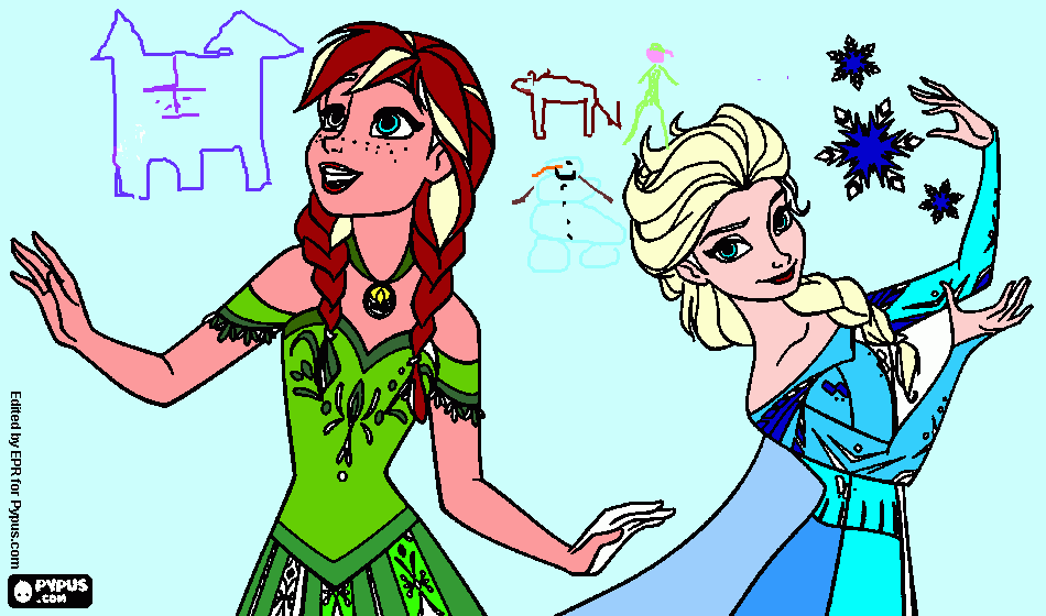 Disegni di Frozen da colorare