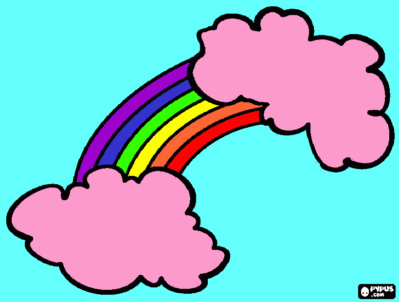 disegno arcobaleno da colorare