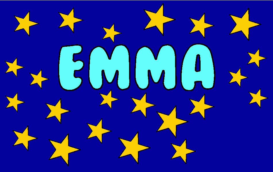disegno del mio nome Emma da colorare