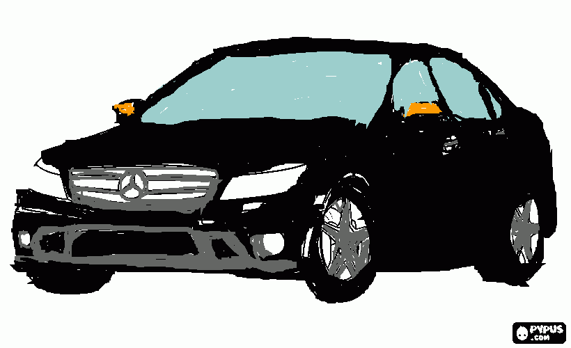 disegno della mercedes colorato insieme  da colorare