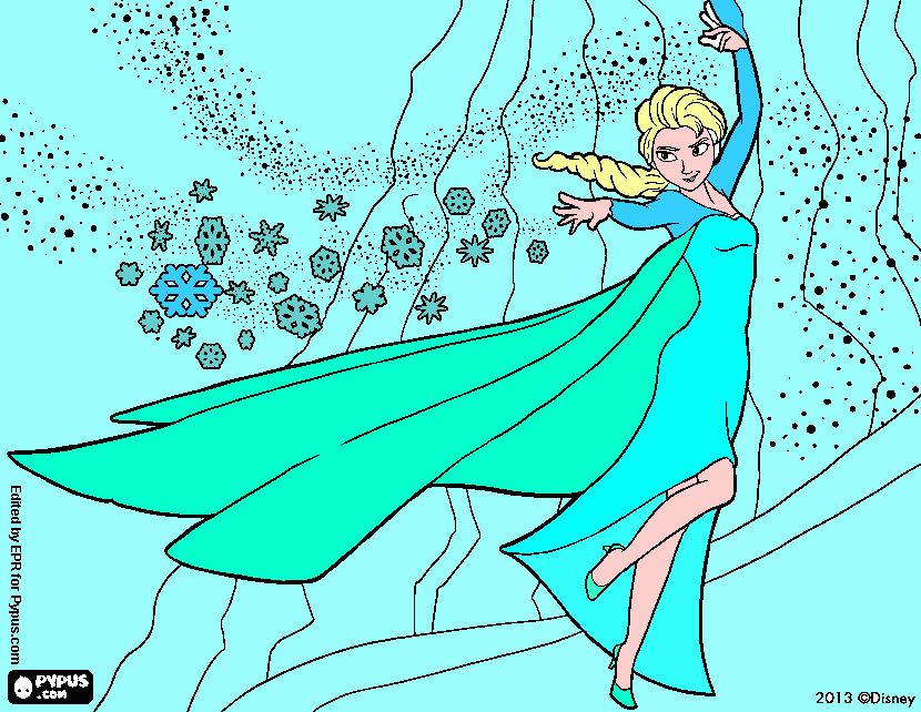 disegno di elsa da colorare