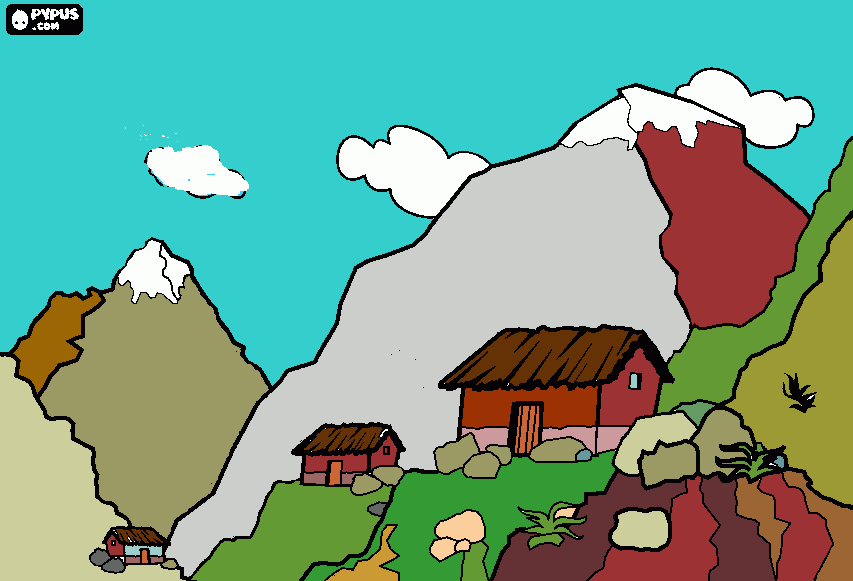 Disegno di montagna da colorare