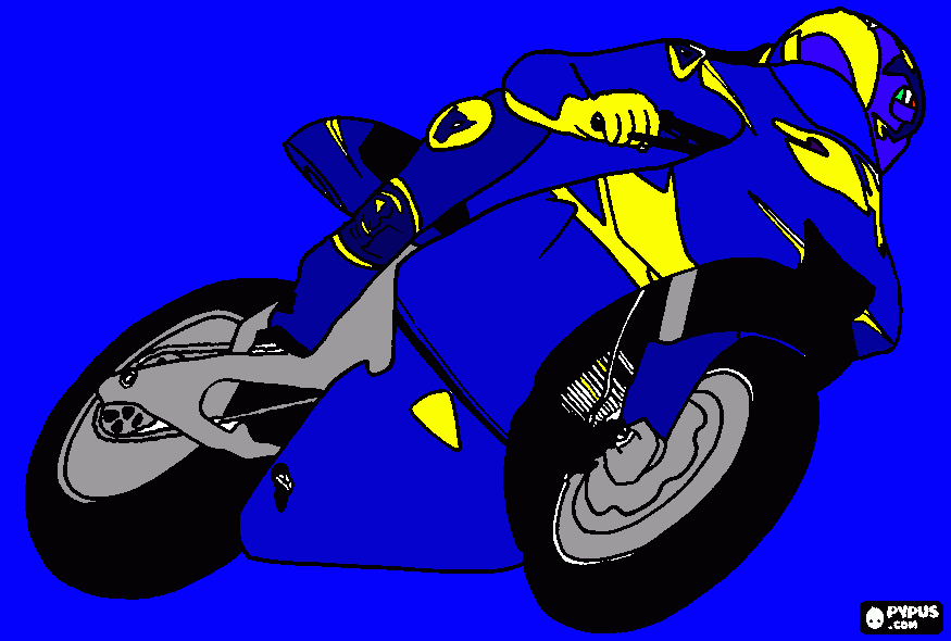 disegno di valentino rossi da colorare