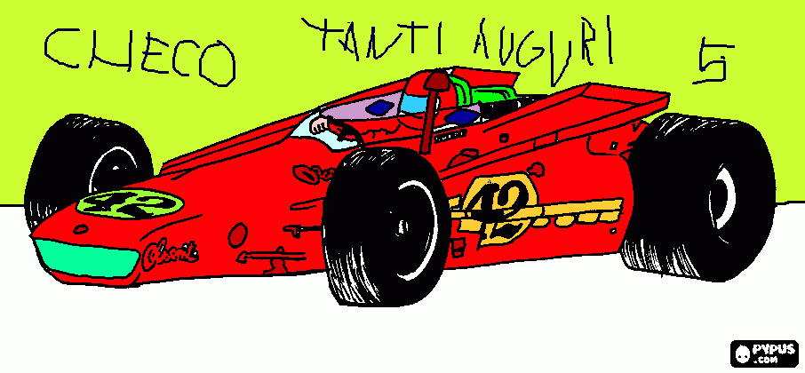 disegno ferrari da colorare