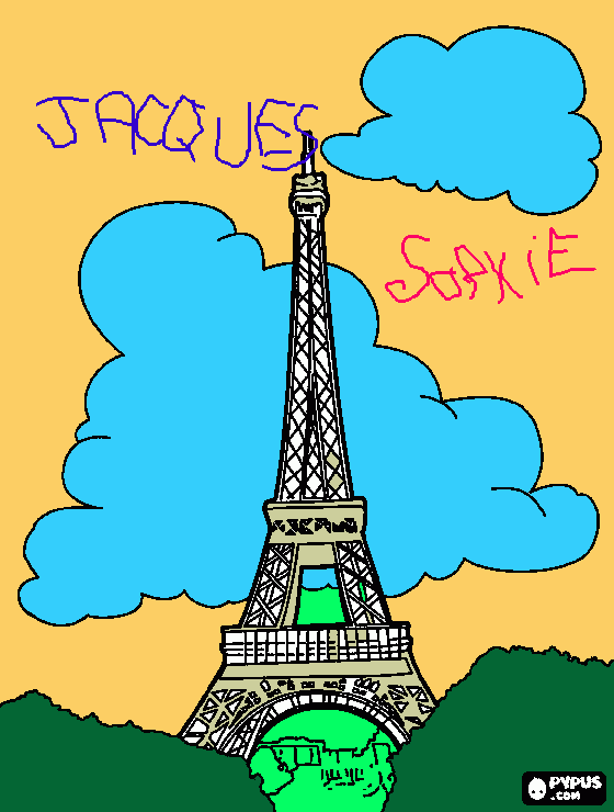 disegno monumento francese da colorare