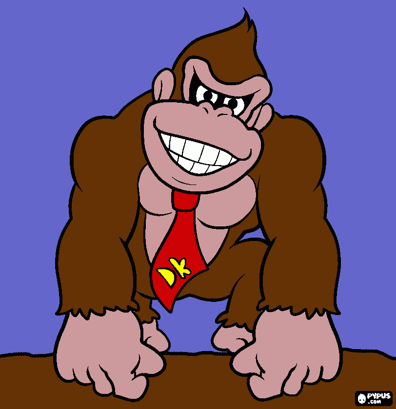 donkey kong da colorare