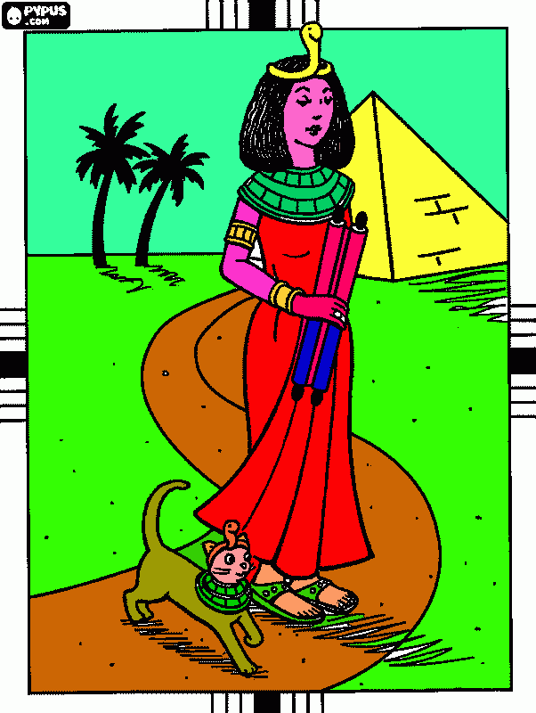 donna egiziana da colorare