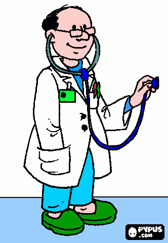 Dr. con Fonendoscopio da colorare