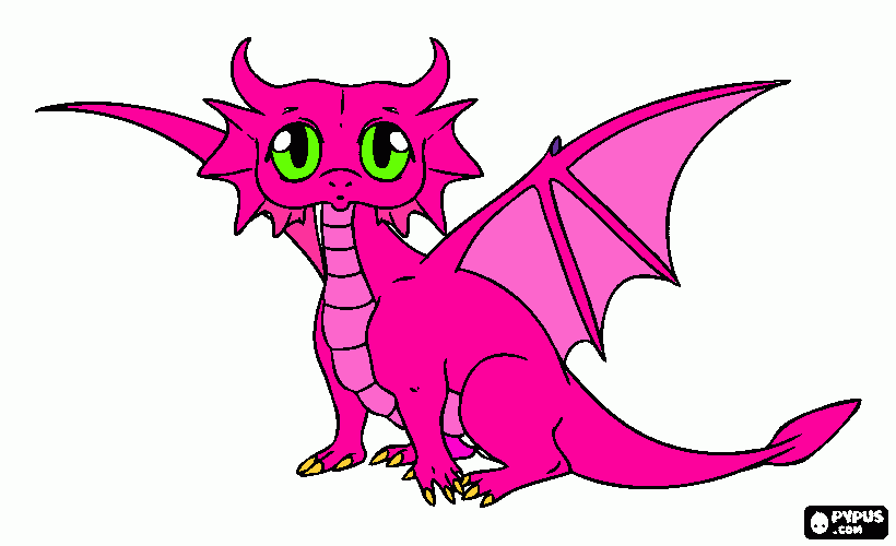 drago coccoloso da colorare