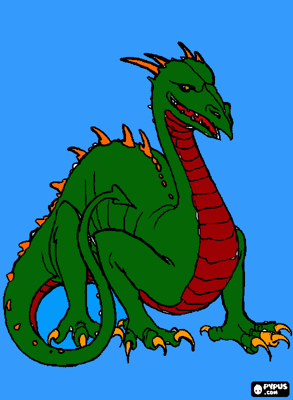DRAGO EUROPEO da colorare