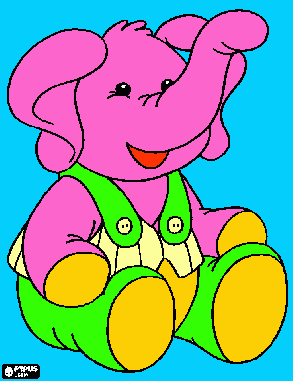 elefante a sedere da colorare