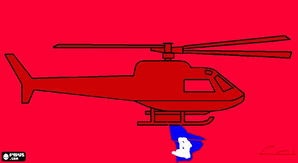 elicottero pompieri  da colorare