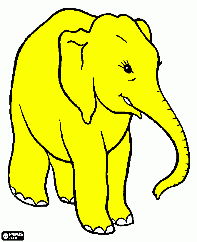 elmer giallo da colorare