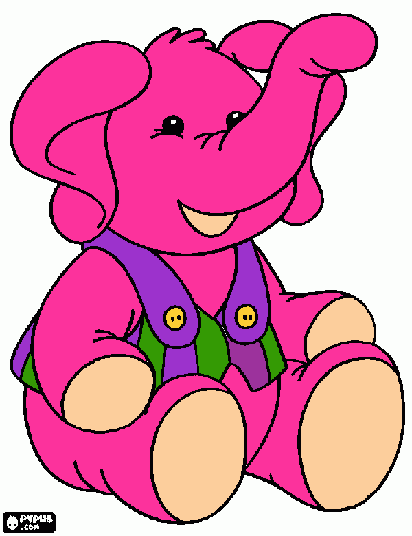 elmer rosa da colorare