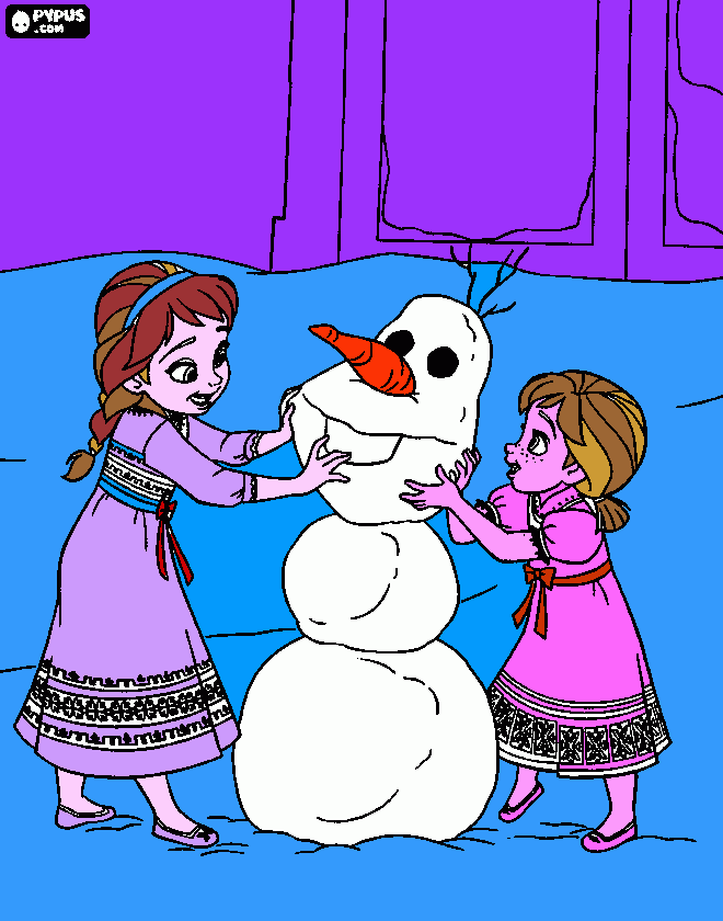 ELSA E ANNA PICCOLE da colorare