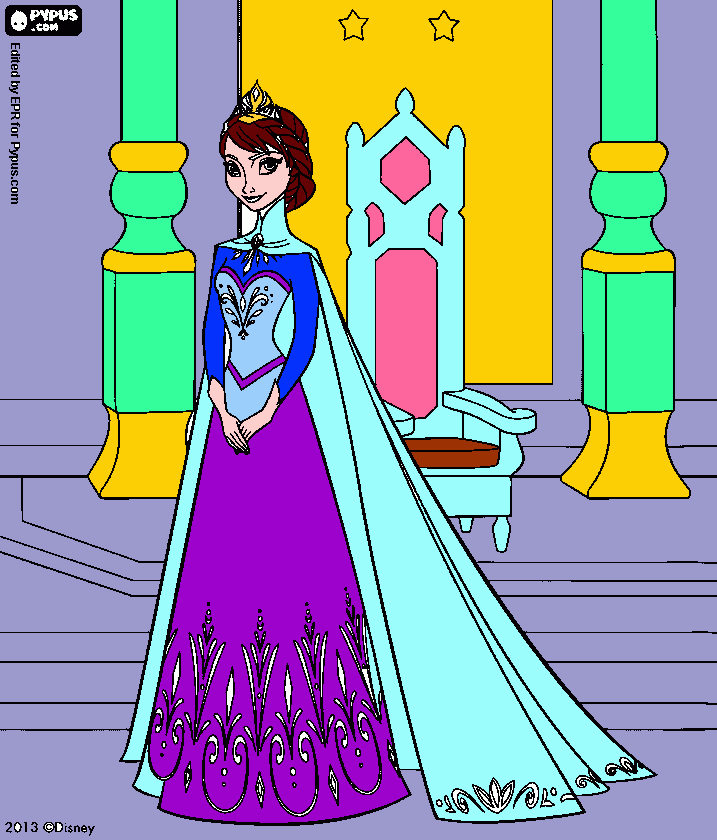 elsa la regina da colorare