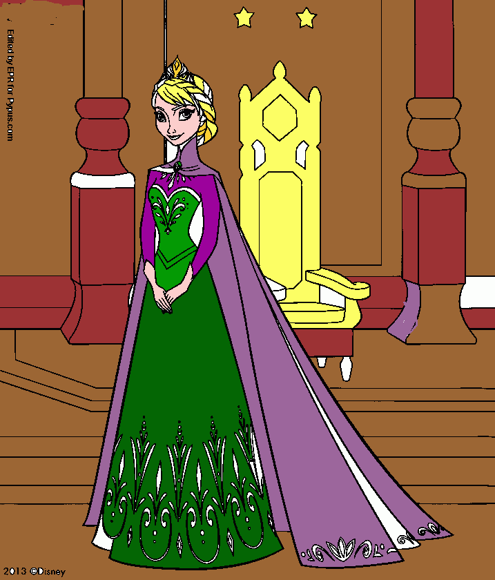 ELSA REGINA DI ARENDEL da colorare