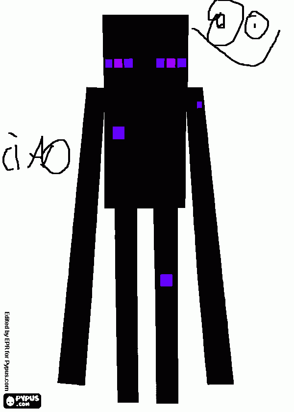 Enderman by minecraft  da colorare