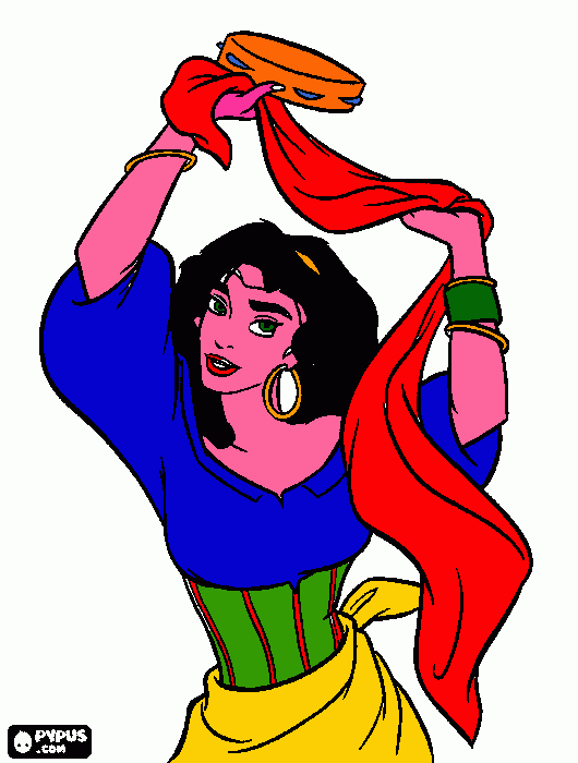 Esmeralda da colorare