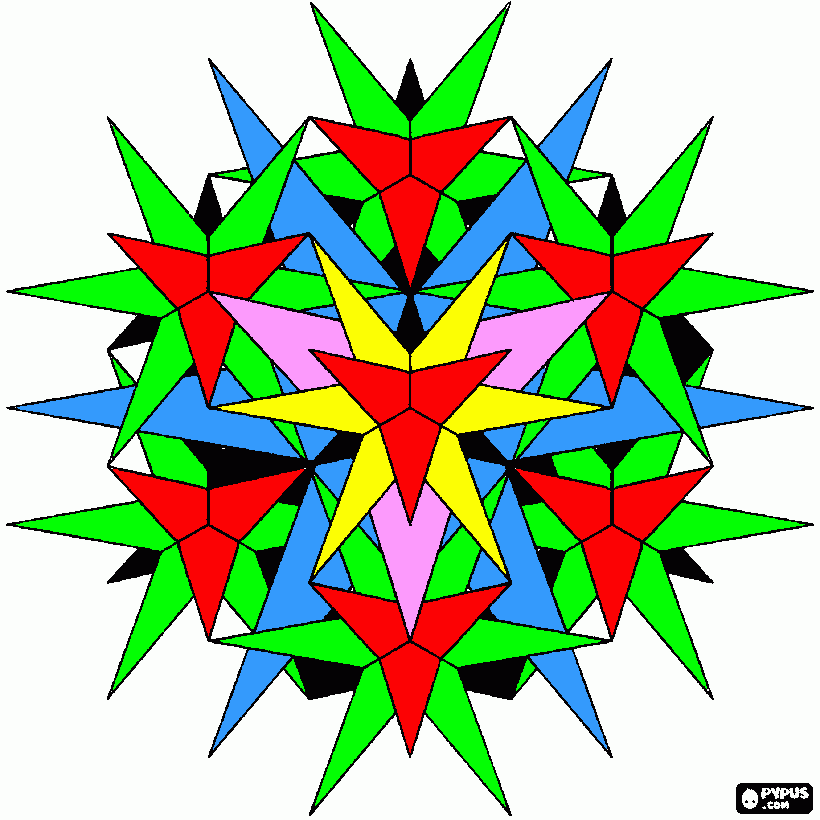 esplosione di stelle da colorare
