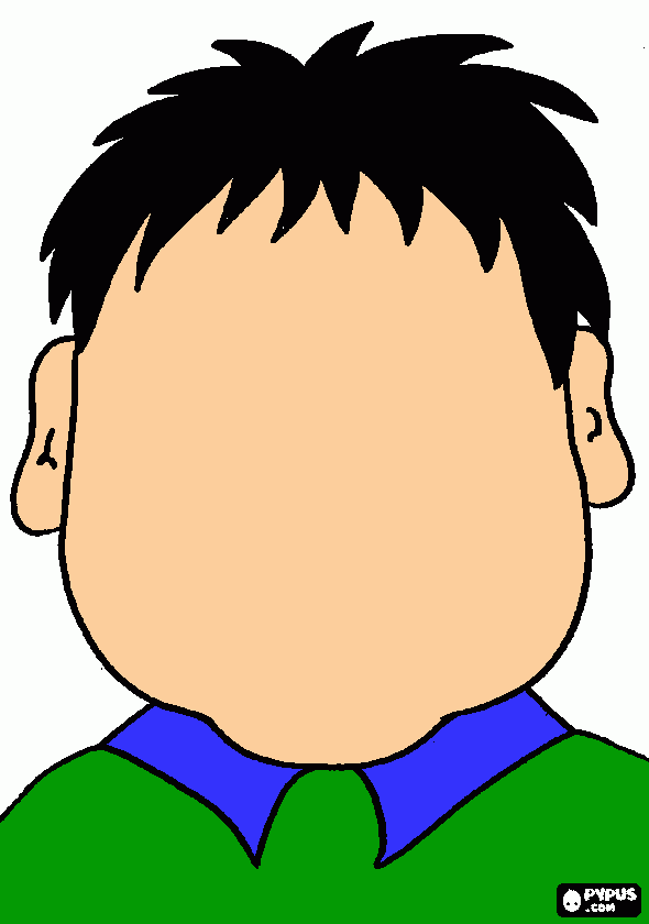 faccia senza occhi ne naso da colorare