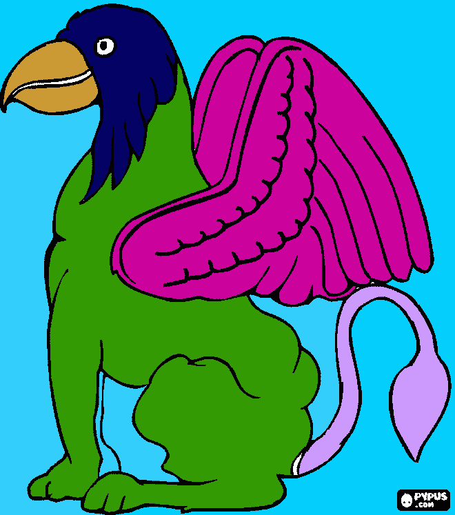 falco leone da colorare