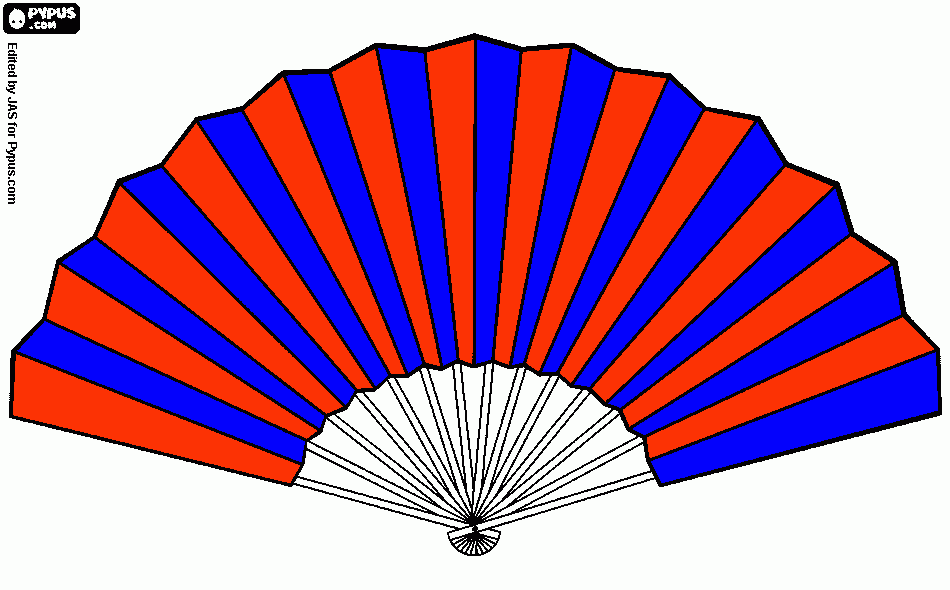 Fan red and blue da colorare