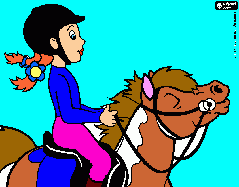 fantino a cavallo da colorare
